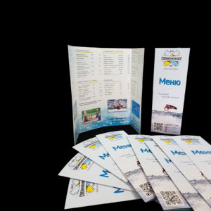 Печать меню для кафе, баров, ресторанов